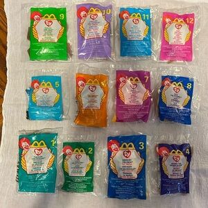 Ty Teenie Beanie Baby McDonald’s Happy Meal. Full set of 12, set number 3.